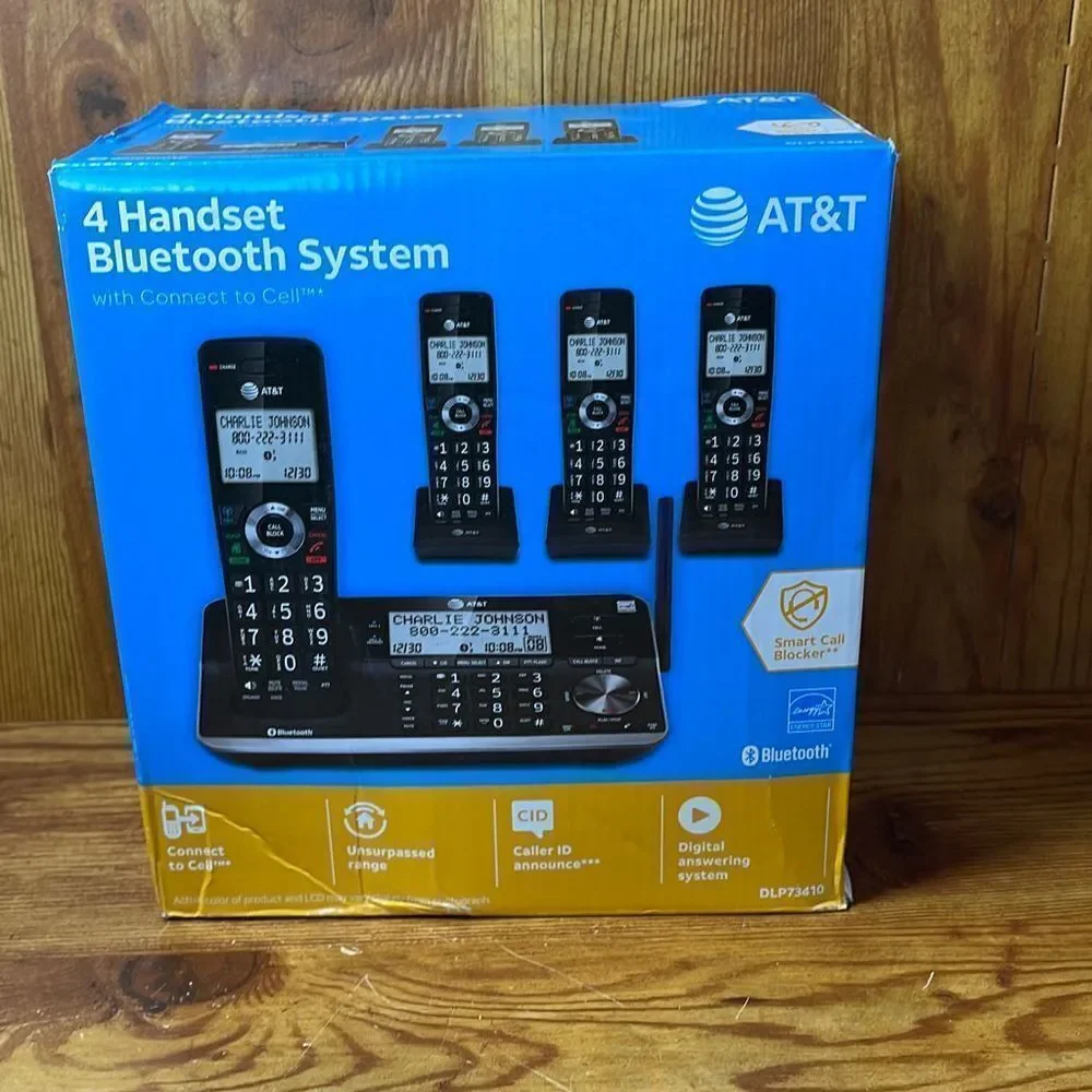 AT&T 4 Handset Bluetooth‎ System with Connect to Cell, Smart Call Blocker